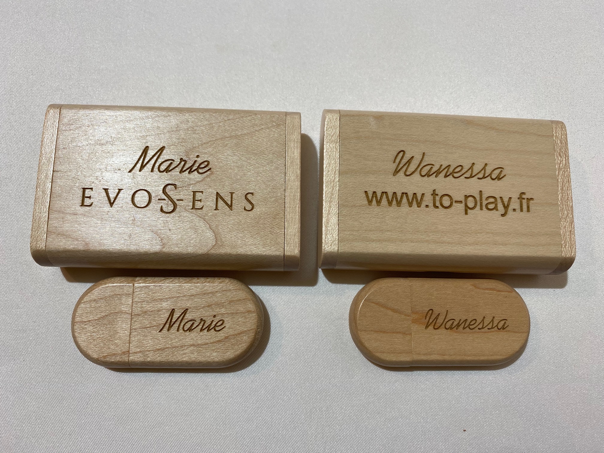 Clé USB en bois Clé USB en bois ou bambou de 32 Go et 64 Go avec coffret – Image 2